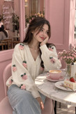 کاردیگن(ژاکت) گل برجسته فانتزی