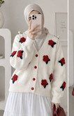 کاردیگن(ژاکت) گل برجسته فانتزی