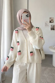 کاردیگن(ژاکت) گل برجسته فانتزی